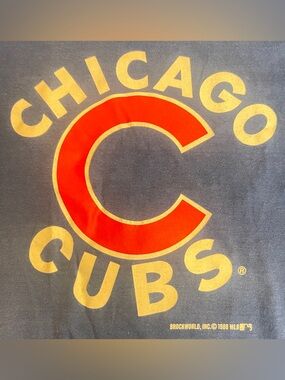 Vintage 1988 Chicago Cubs T-Shirt Brockworld MLB Size Large Velva Sheen Made USA